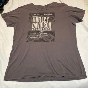 Harley-Davidson World Oklahoma City T-Shirt Mens XL Gray Steer Skull Graphic